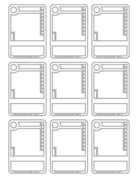 template for making game cards